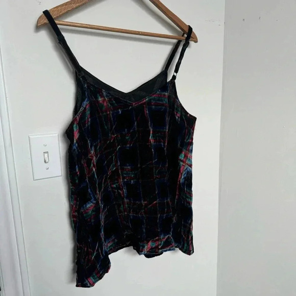 Torrid Sophie Plaid Velvet Camisole Swing Top - Multicolor M - Picture 6 of 7